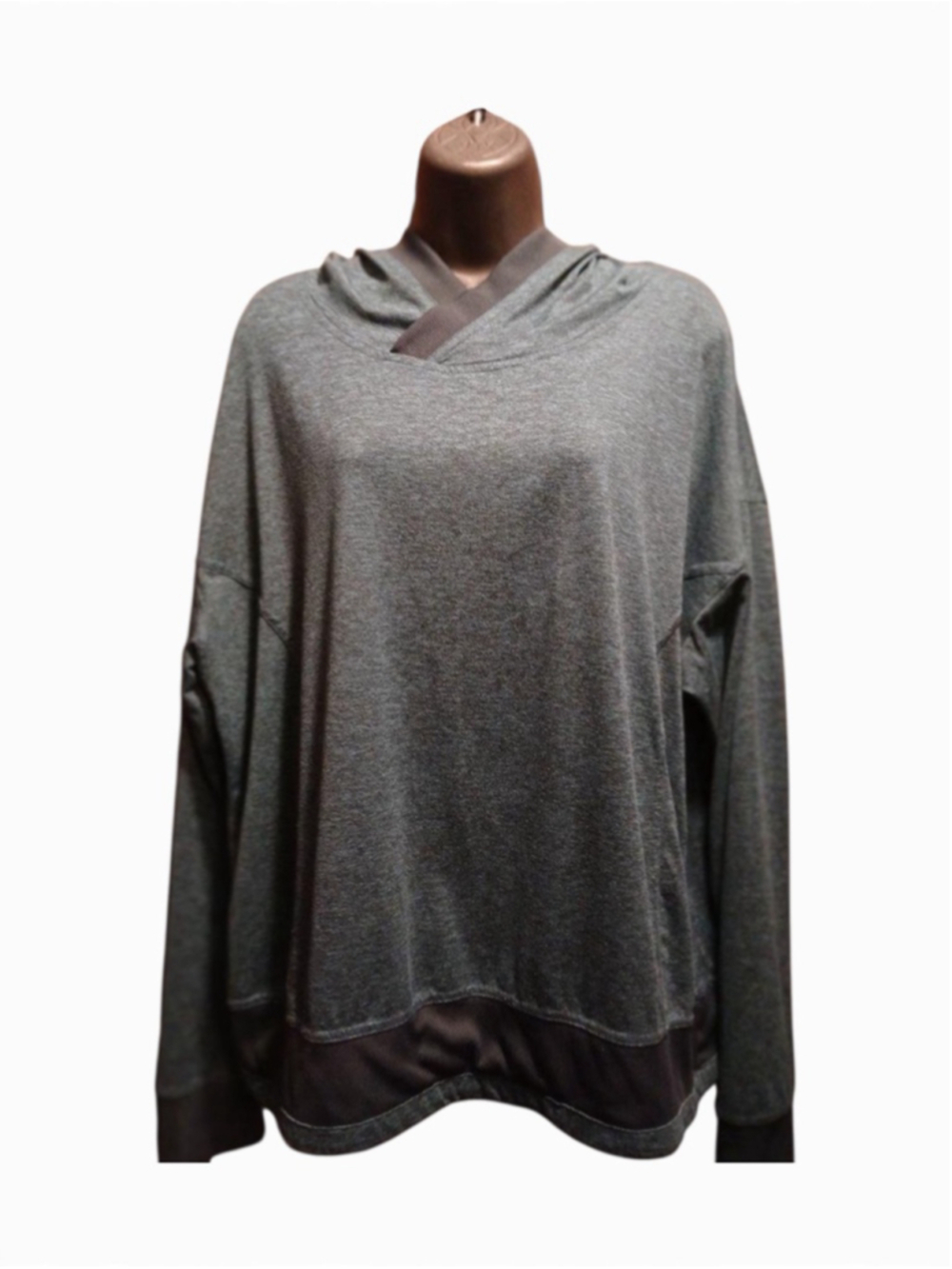 Mondetta Performance + Luxury Women's Heathered Charcoal Hoodie - Size L - JC381